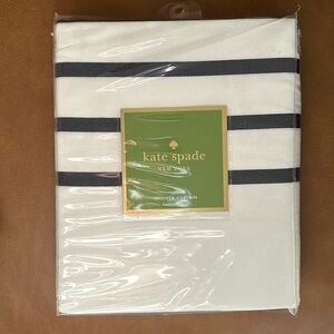 Kate Spade Harbour Stripe shower curtain navy